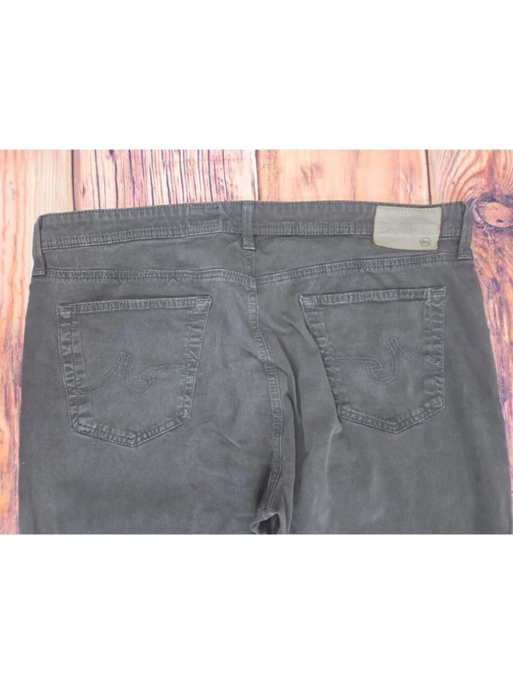 AG Adriano Goldschmied Mens The Everett Slim Gray Pants 38x32